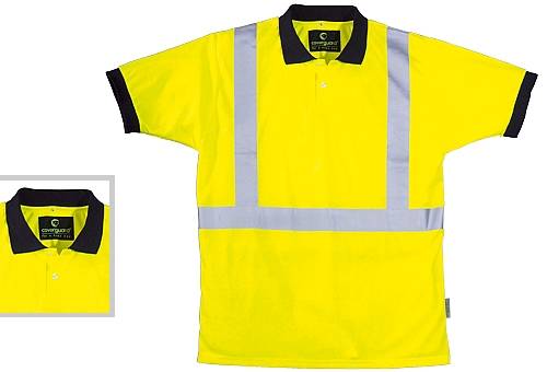 YARD >>> Poloshirt with short sleeves Hi-Viz